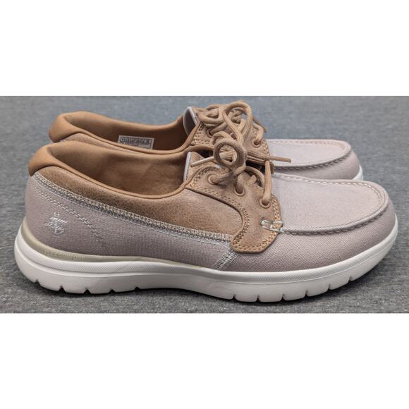 SKECHERS Womens Shoes - Tan, On the Go Flex, Embark, Boat Shoe, Size 7.5 - Picture 1 of 8